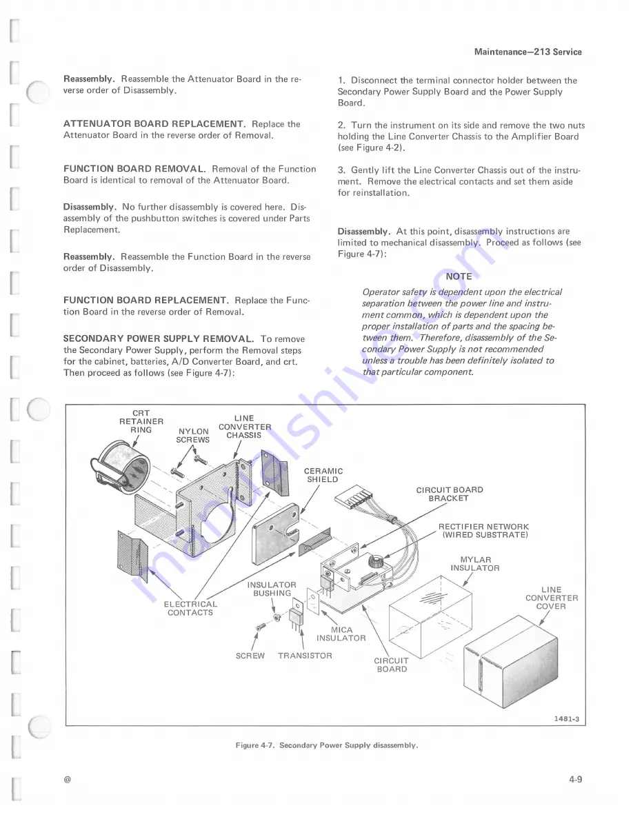 Tektronix 213 DMM Скачать руководство пользователя страница 47