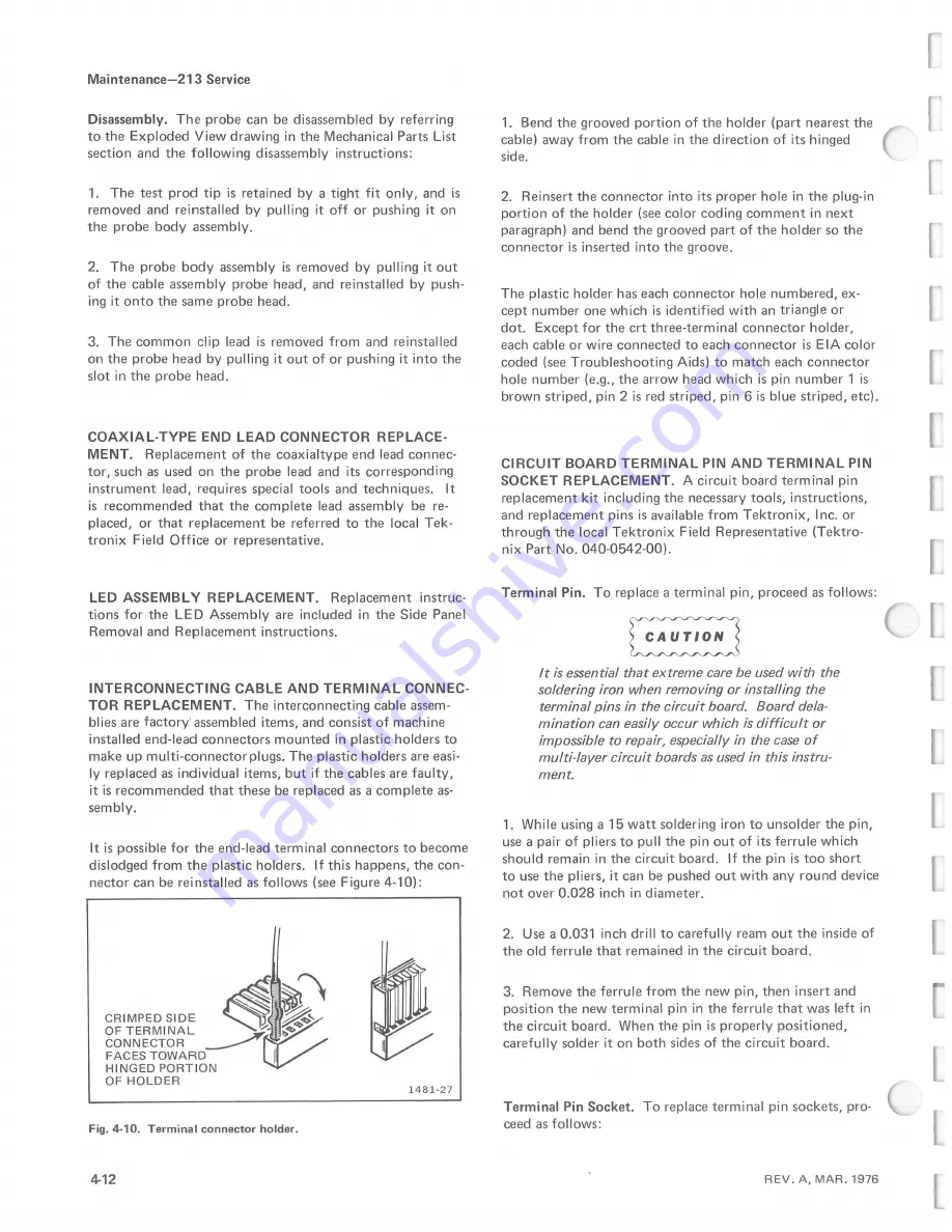 Tektronix 213 DMM Instruction Manual Download Page 50