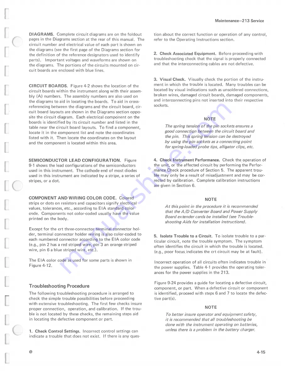 Tektronix 213 DMM Instruction Manual Download Page 53