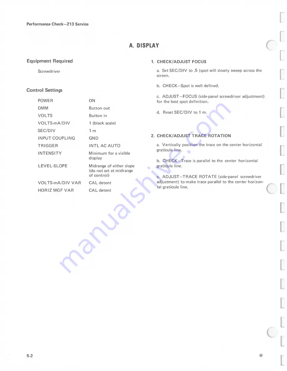 Tektronix 213 DMM Instruction Manual Download Page 58