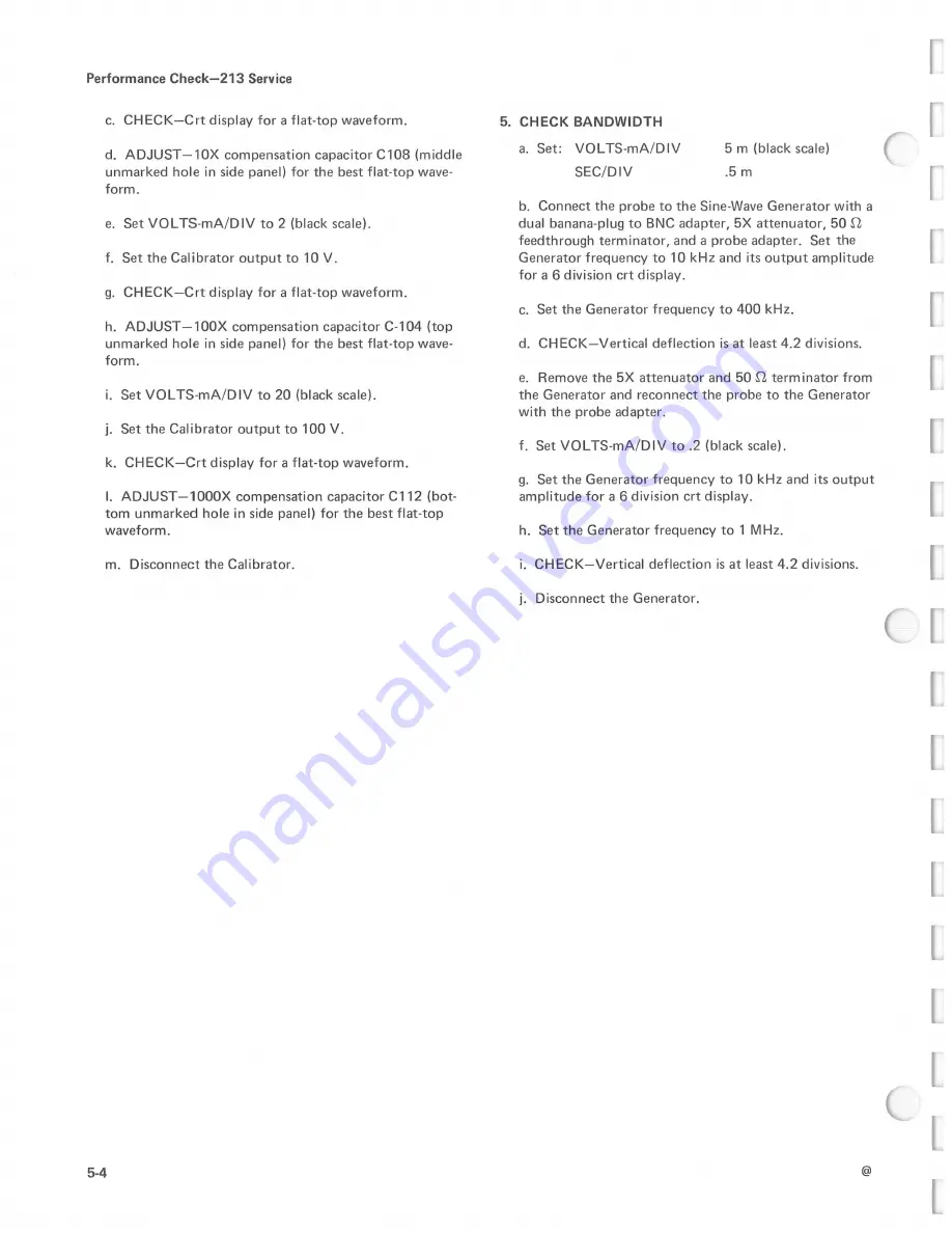 Tektronix 213 DMM Instruction Manual Download Page 60