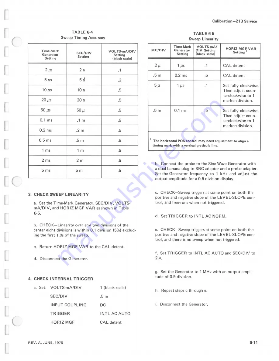 Tektronix 213 DMM Instruction Manual Download Page 77