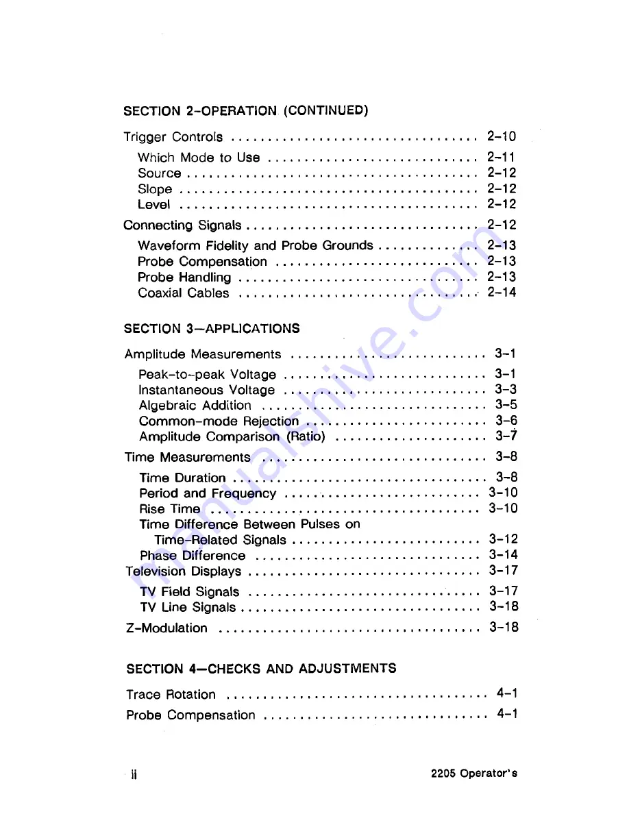 Tektronix 2205 Operator'S Manual Download Page 7