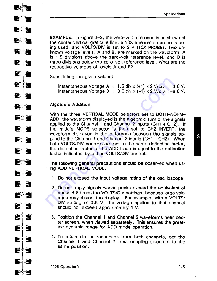 Tektronix 2205 Скачать руководство пользователя страница 45