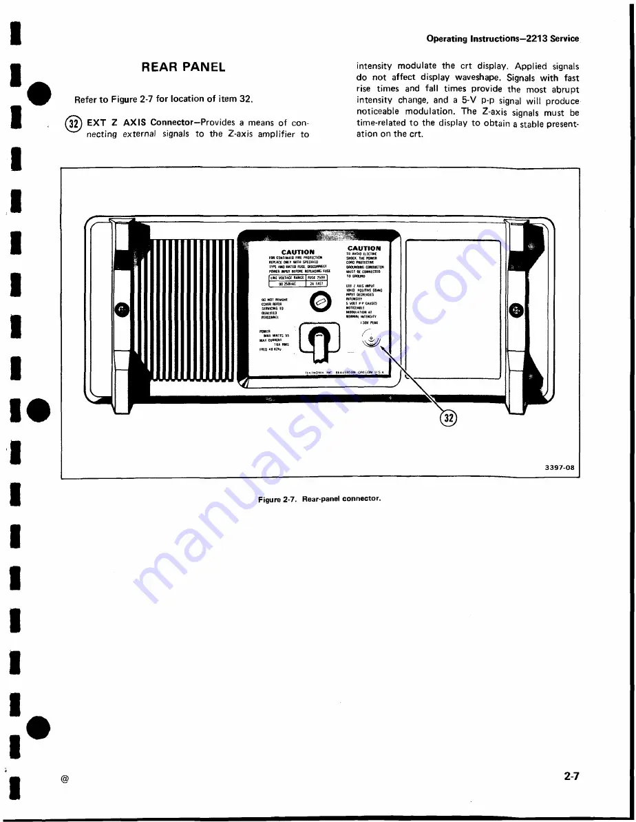 Tektronix 2213 Скачать руководство пользователя страница 23