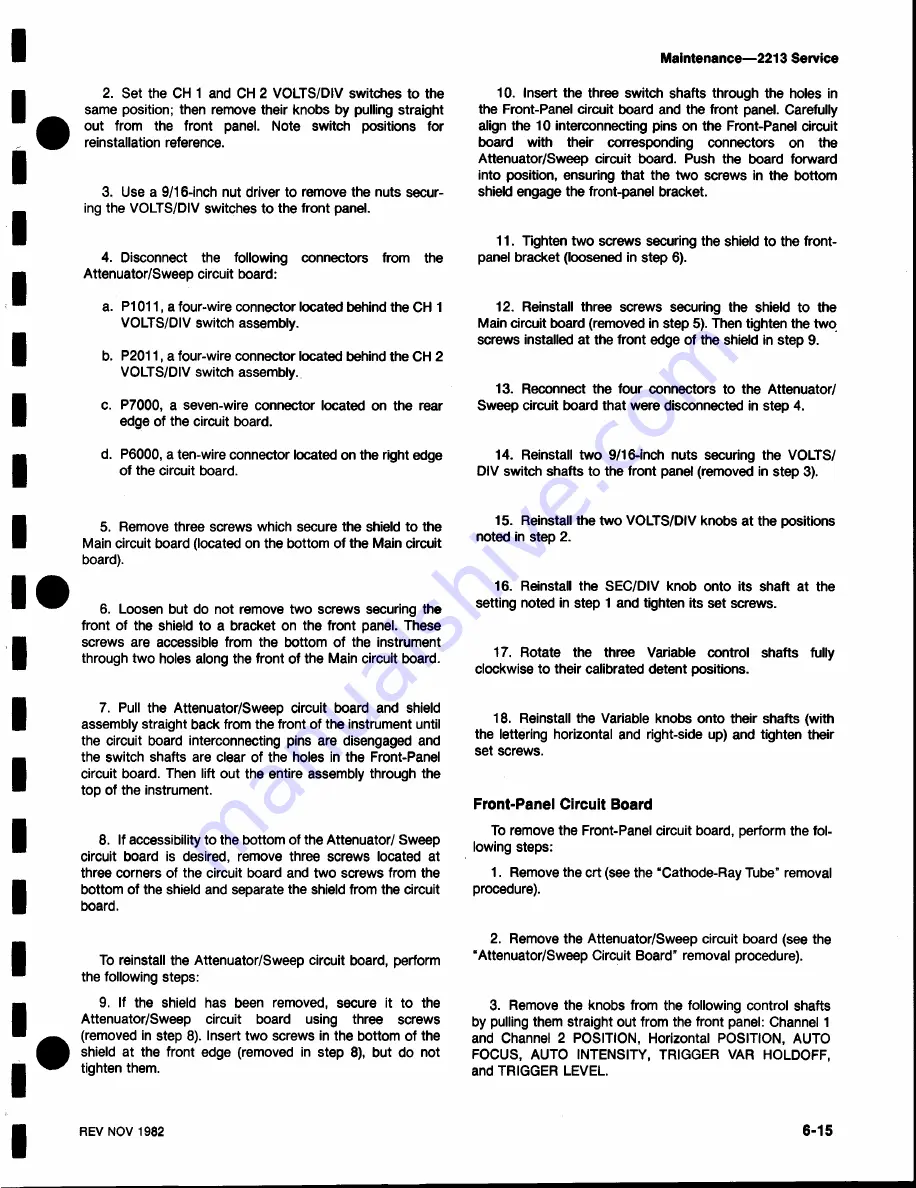 Tektronix 2213 Instruction Manual Download Page 100