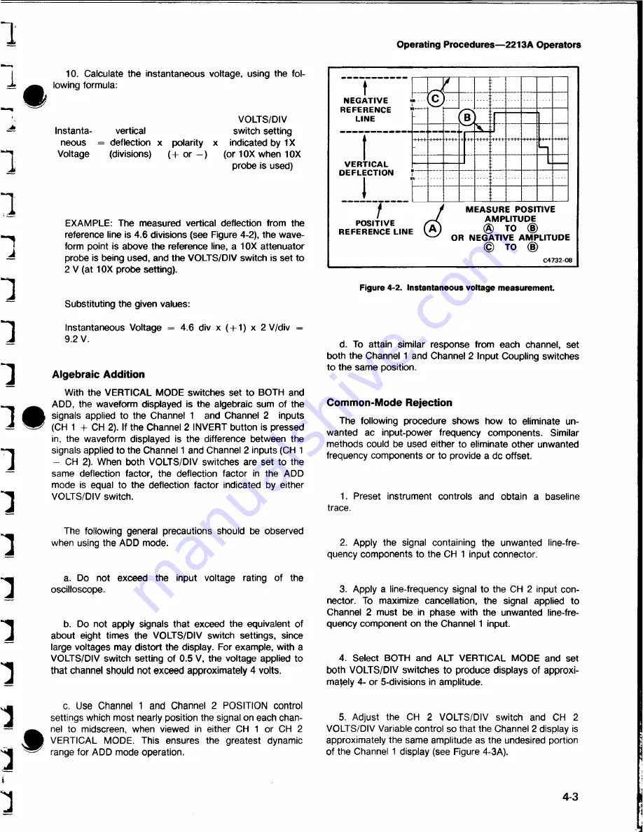 Tektronix 2213A Instruction Manual Download Page 28