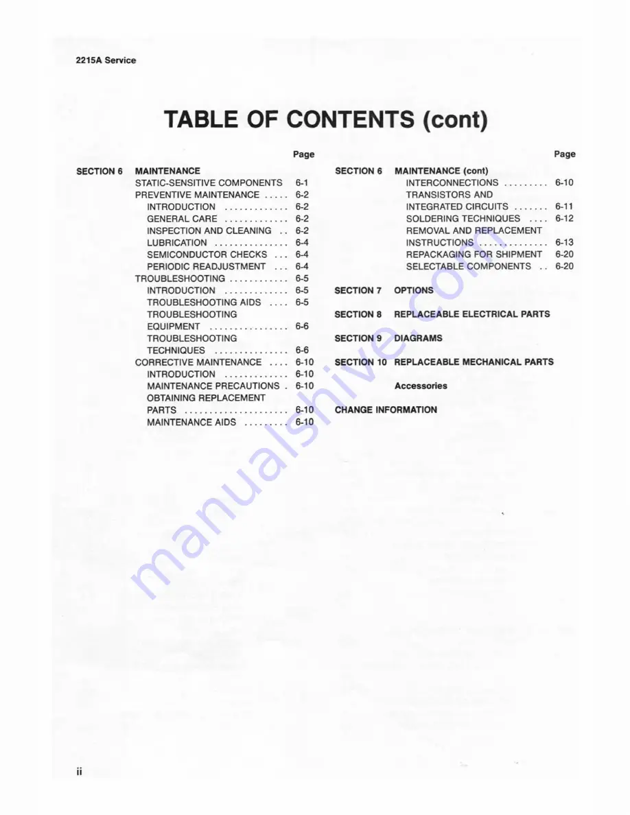 Tektronix 2215A Instruction Manual Download Page 5