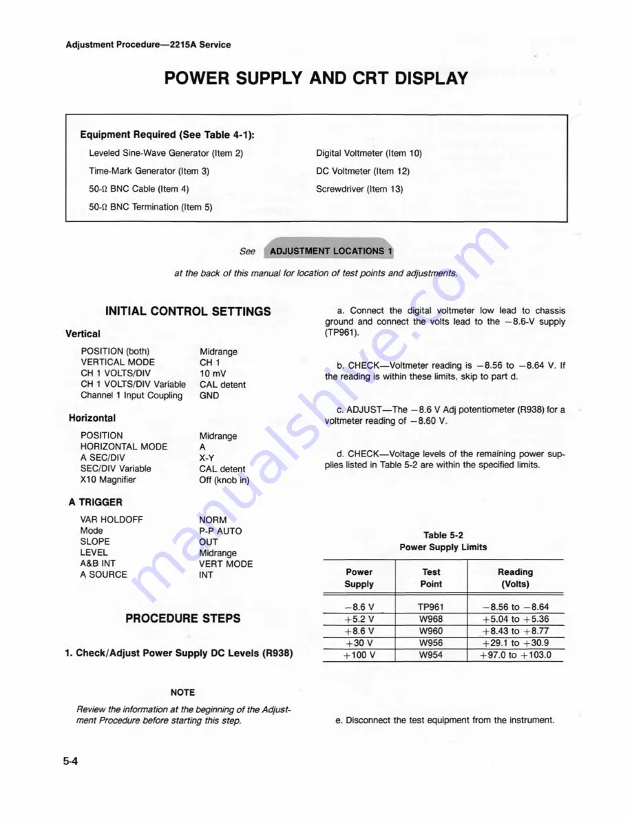 Tektronix 2215A Instruction Manual Download Page 63