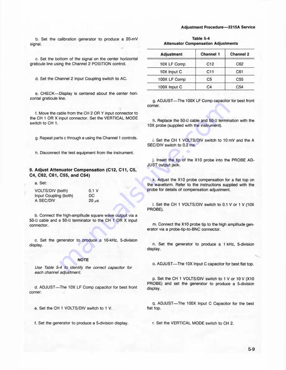 Tektronix 2215A Instruction Manual Download Page 68