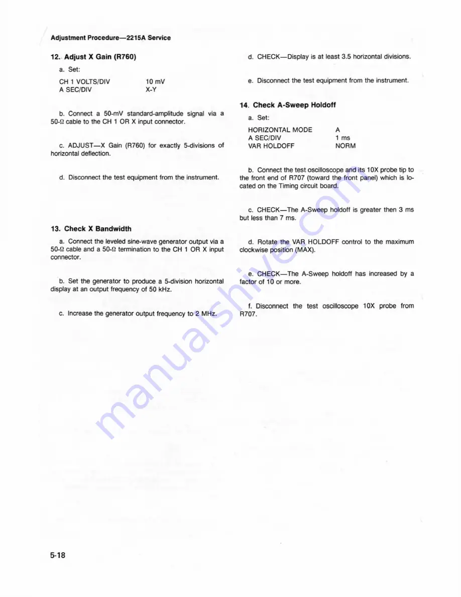 Tektronix 2215A Instruction Manual Download Page 77