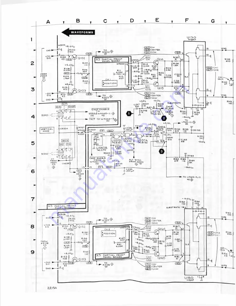 Tektronix 2215A Скачать руководство пользователя страница 157