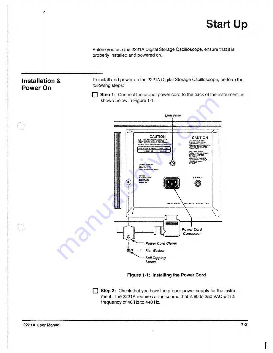 Tektronix 2221A User Manual Download Page 19