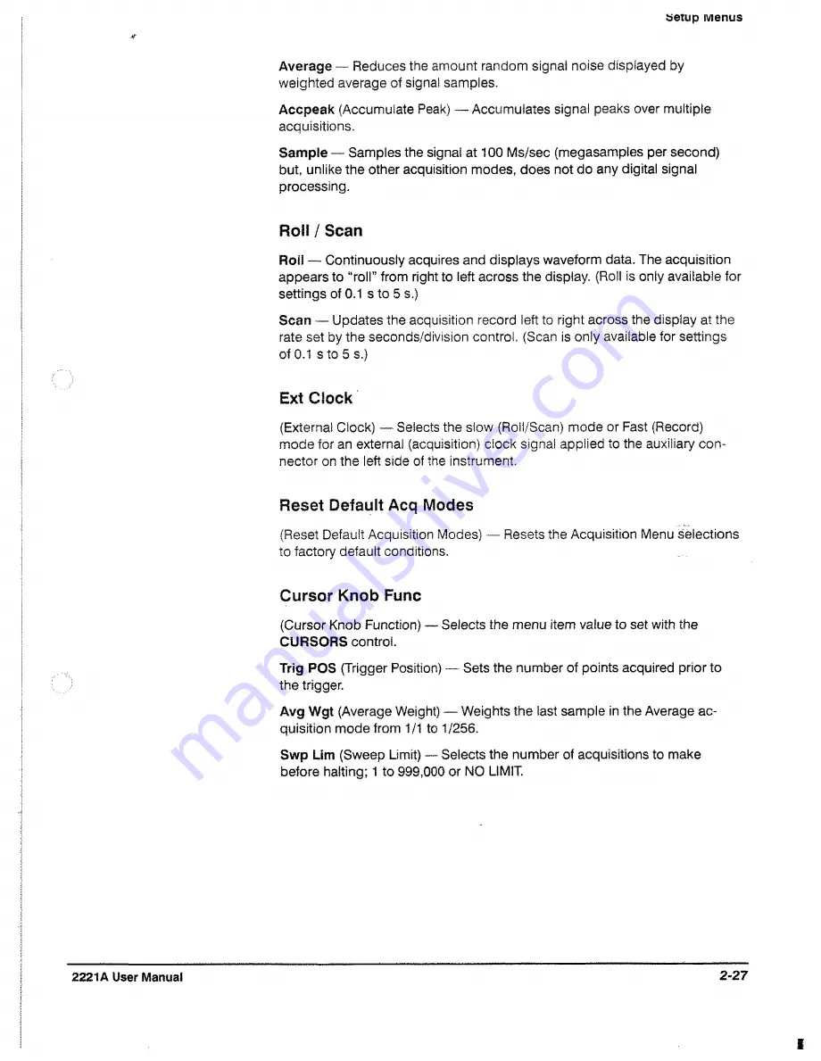 Tektronix 2221A User Manual Download Page 51