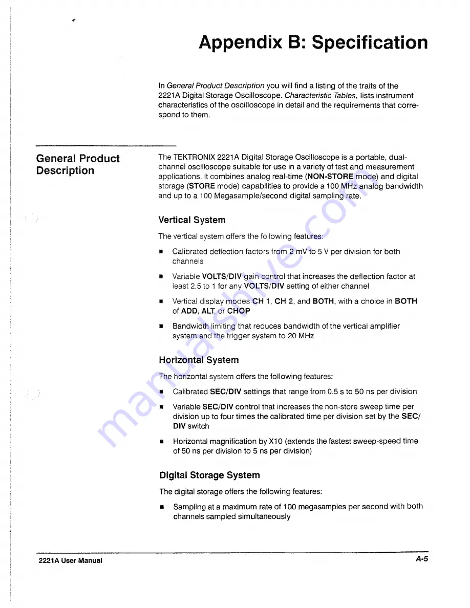 Tektronix 2221A Скачать руководство пользователя страница 109