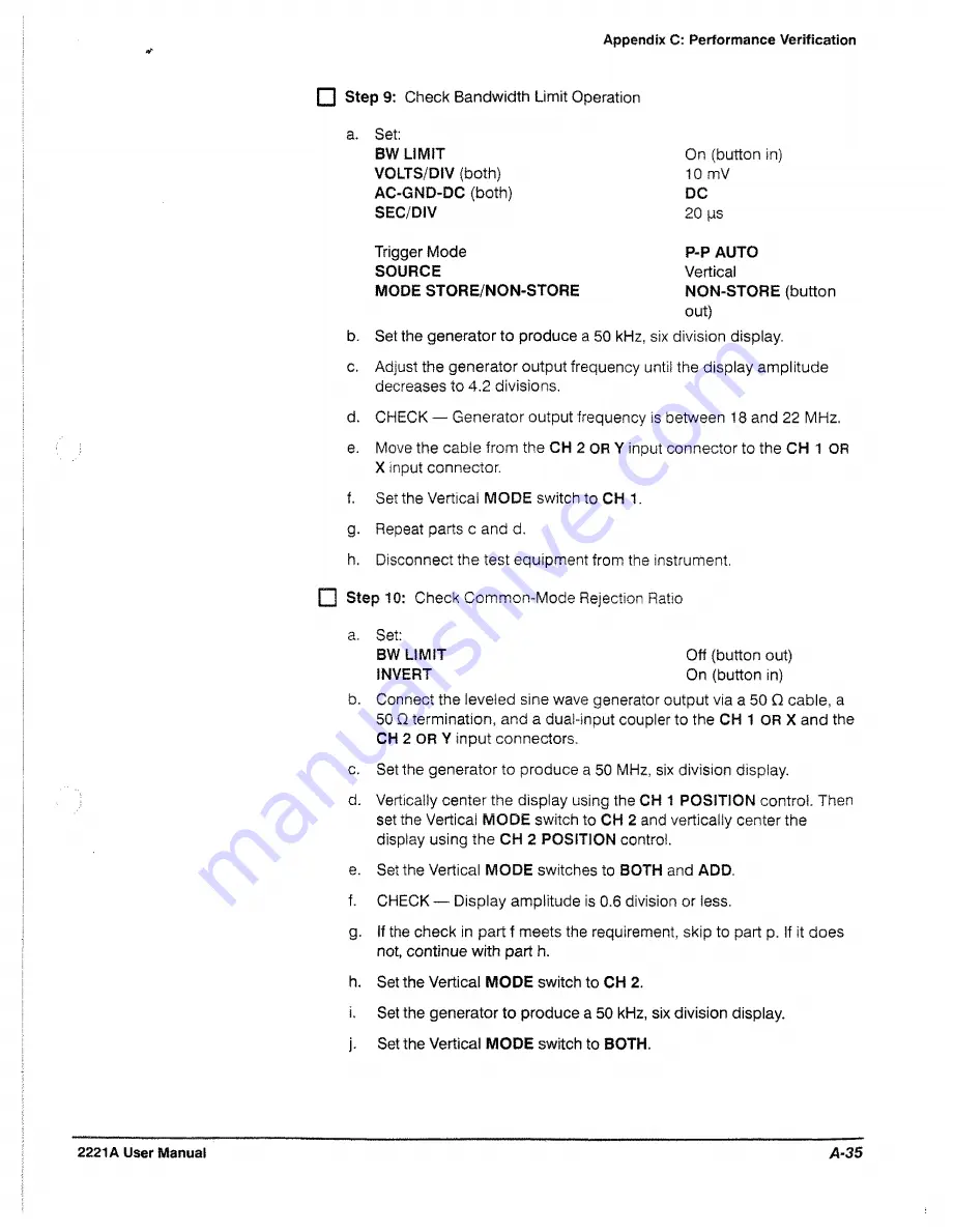 Tektronix 2221A User Manual Download Page 139