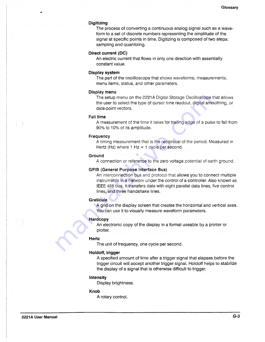 Tektronix 2221A User Manual Download Page 161