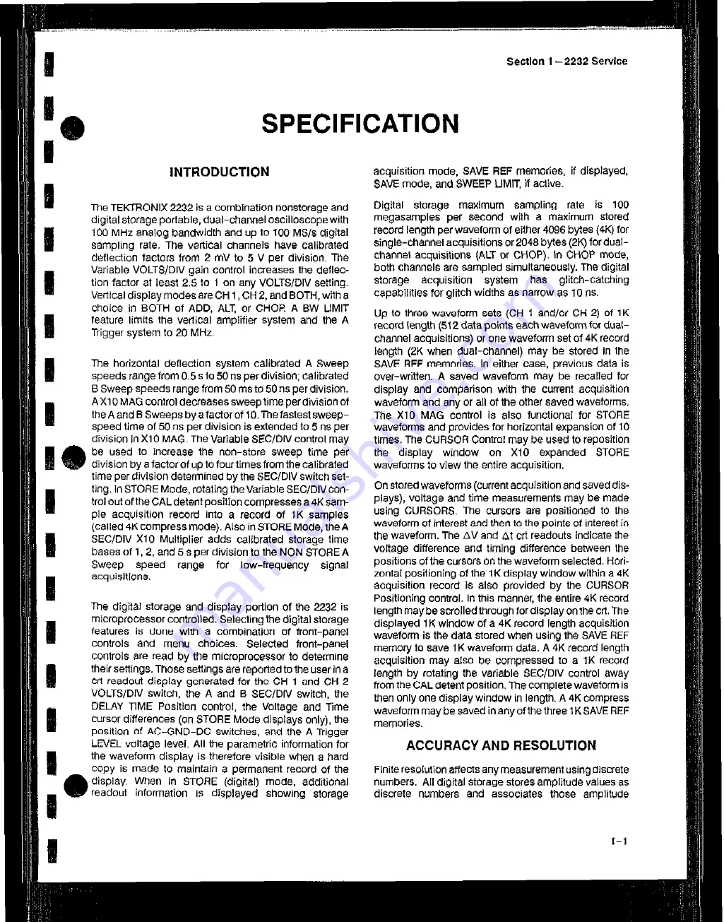 Tektronix 2232 Service Manual Download Page 10