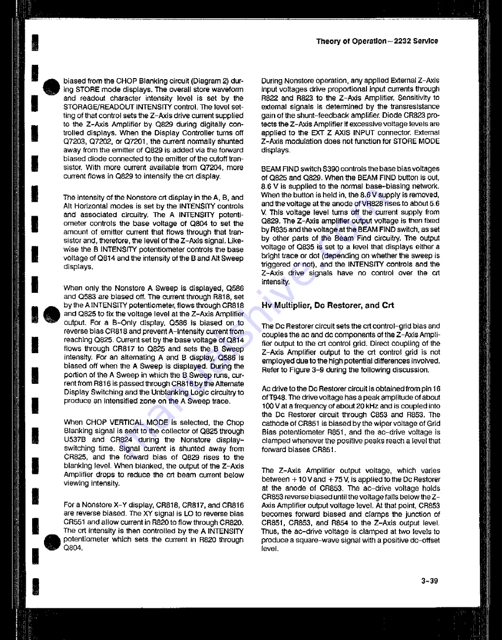 Tektronix 2232 Service Manual Download Page 68