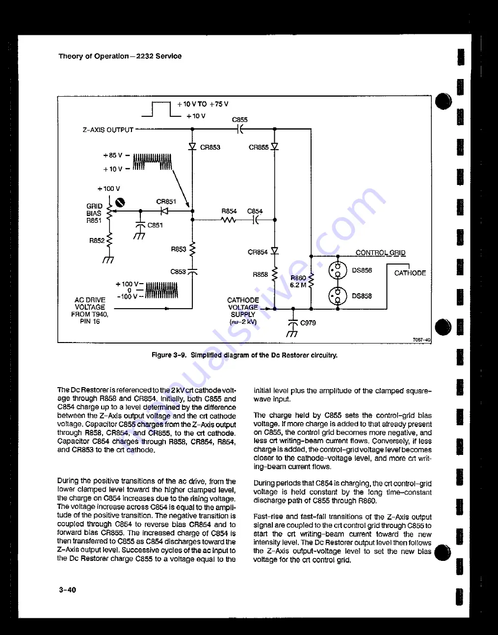 Tektronix 2232 Service Manual Download Page 69