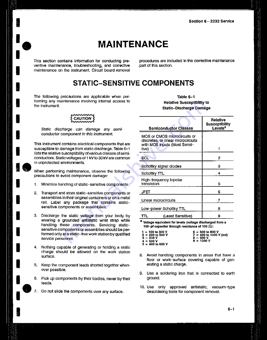 Tektronix 2232 Service Manual Download Page 116