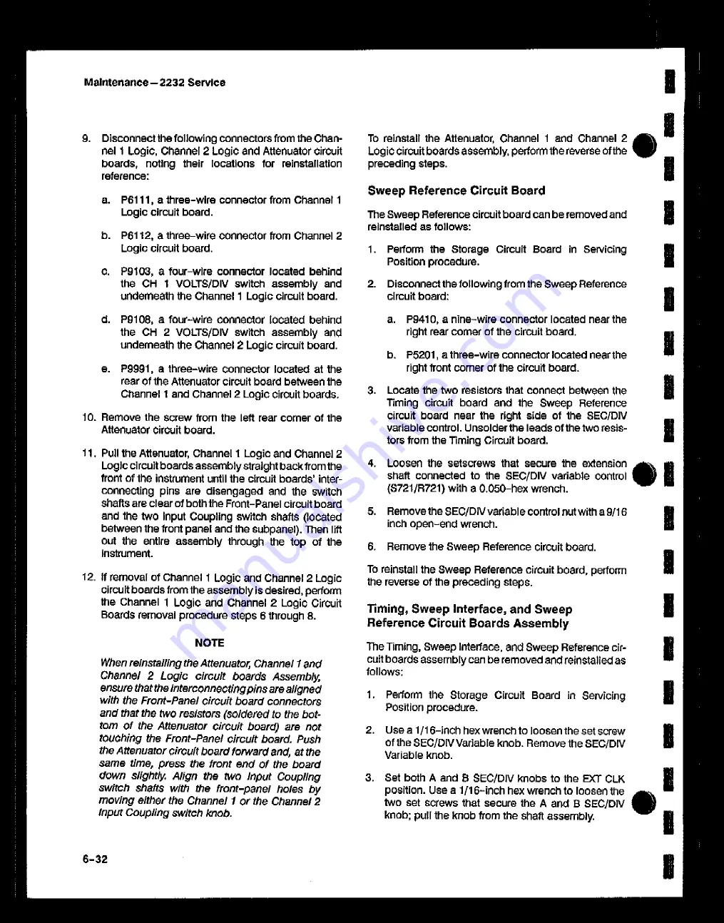 Tektronix 2232 Service Manual Download Page 147