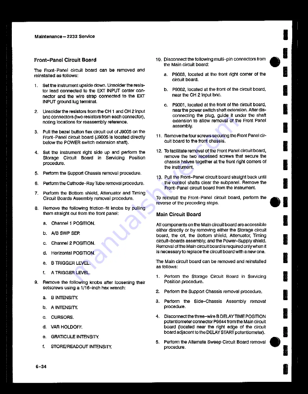 Tektronix 2232 Service Manual Download Page 149