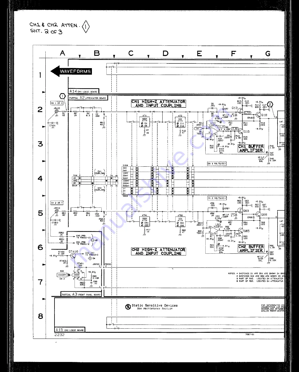 Tektronix 2232 Скачать руководство пользователя страница 243