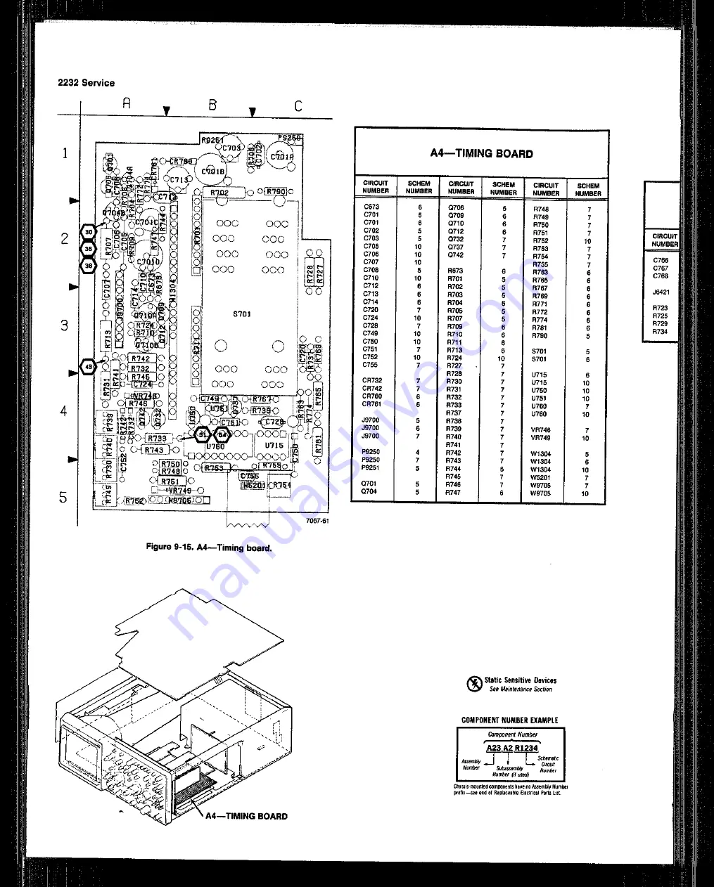 Tektronix 2232 Service Manual Download Page 269