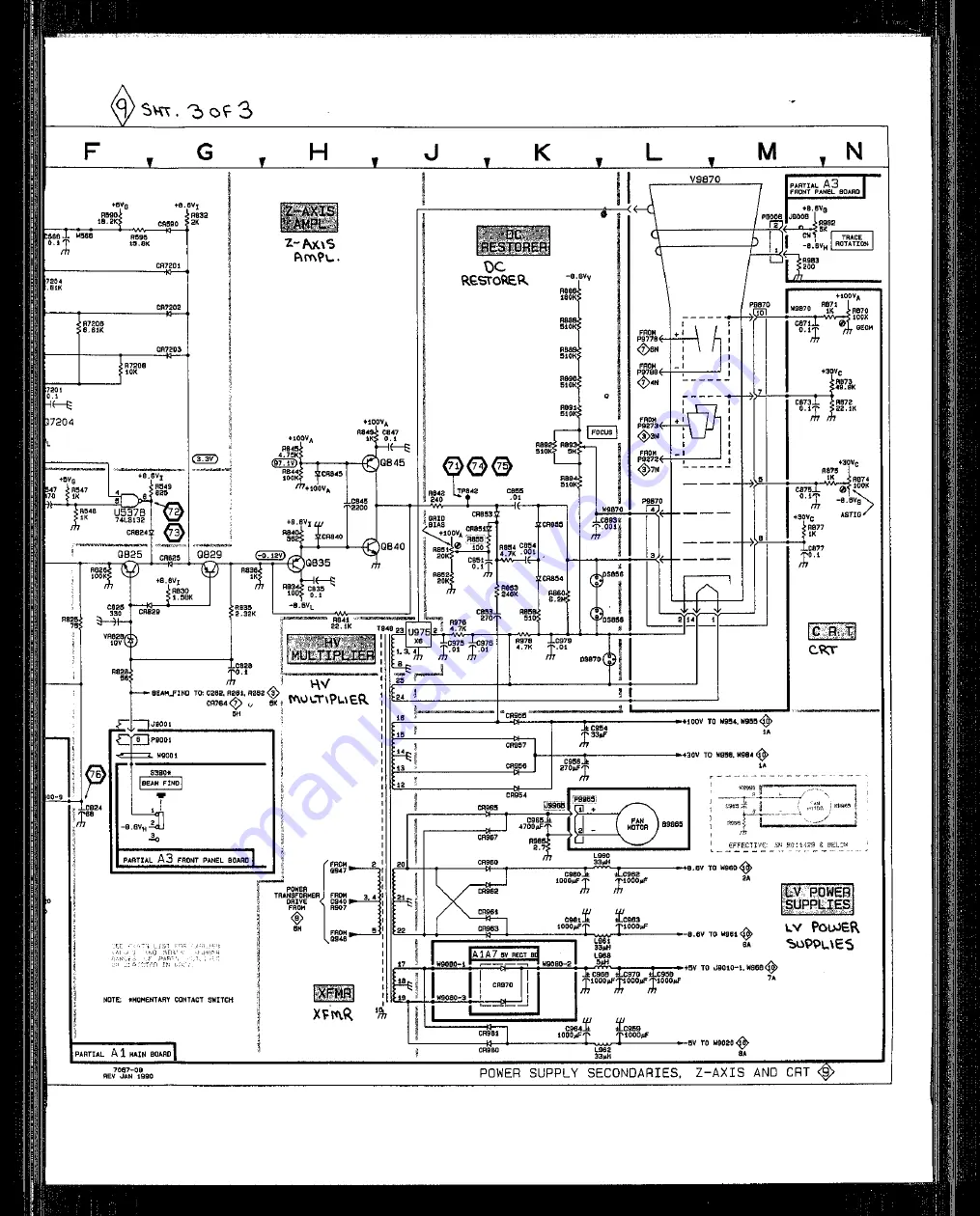 Tektronix 2232 Service Manual Download Page 301