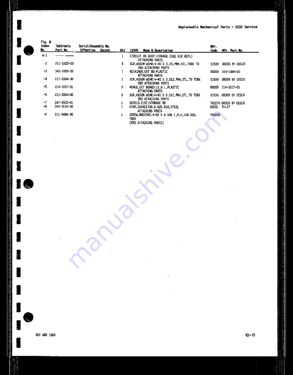 Tektronix 2232 Скачать руководство пользователя страница 413