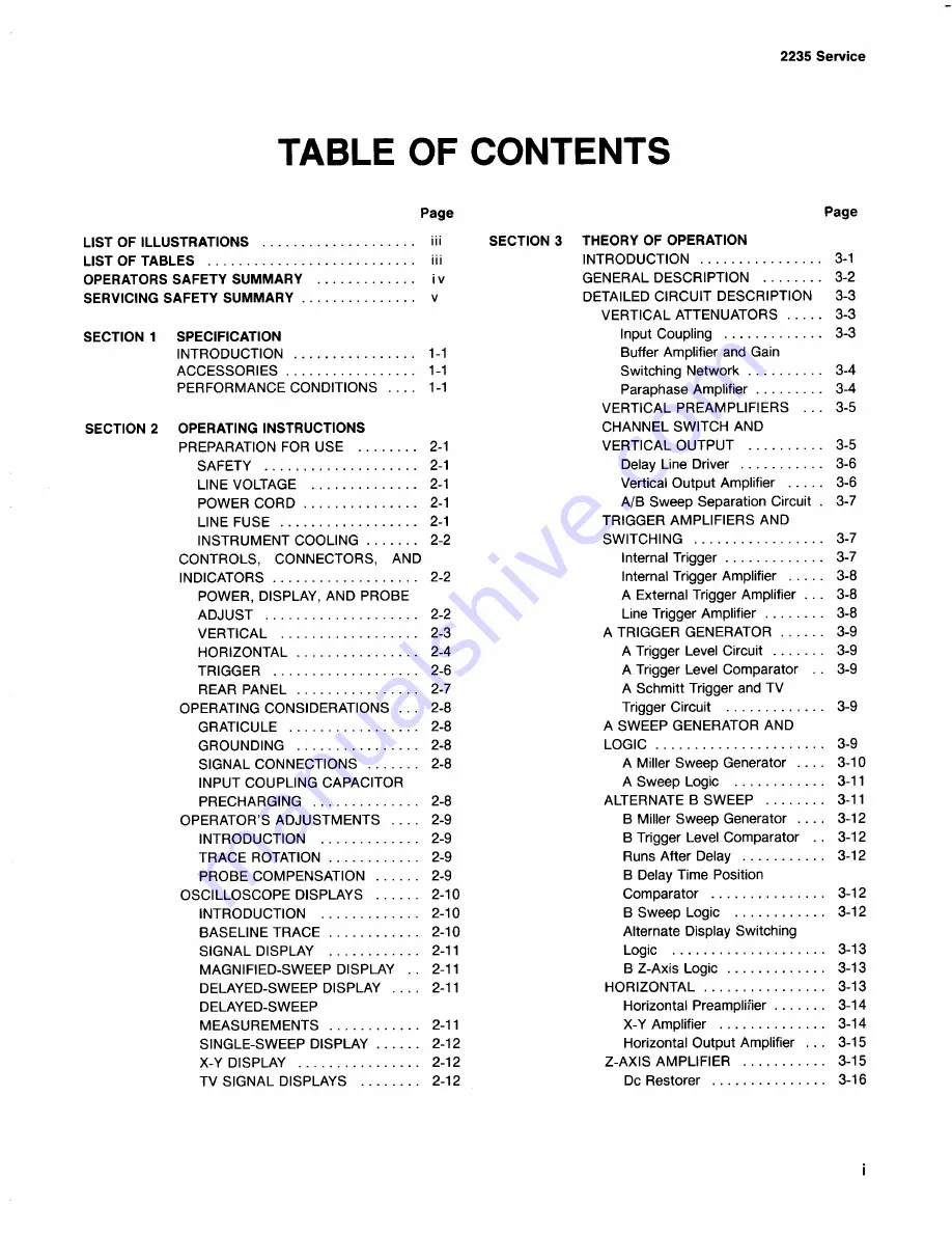 Tektronix 2235 Instruction Manual Download Page 4