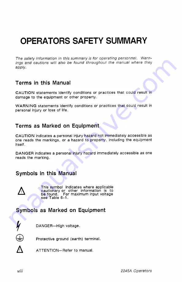 Tektronix 2245A Operator'S Manual Download Page 12