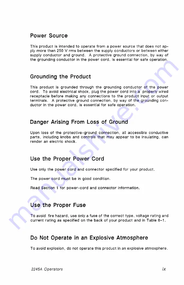 Tektronix 2245A Operator'S Manual Download Page 13