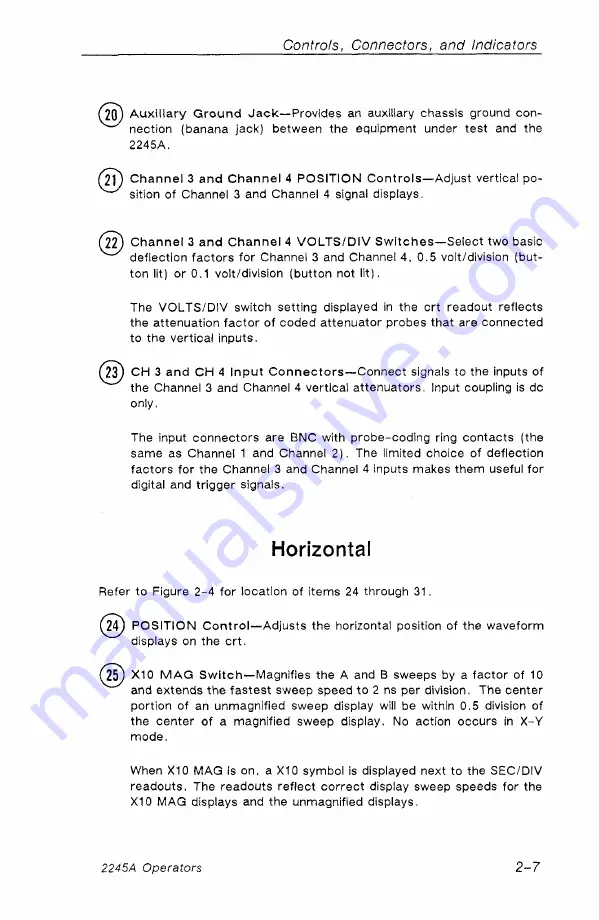 Tektronix 2245A Operator'S Manual Download Page 33