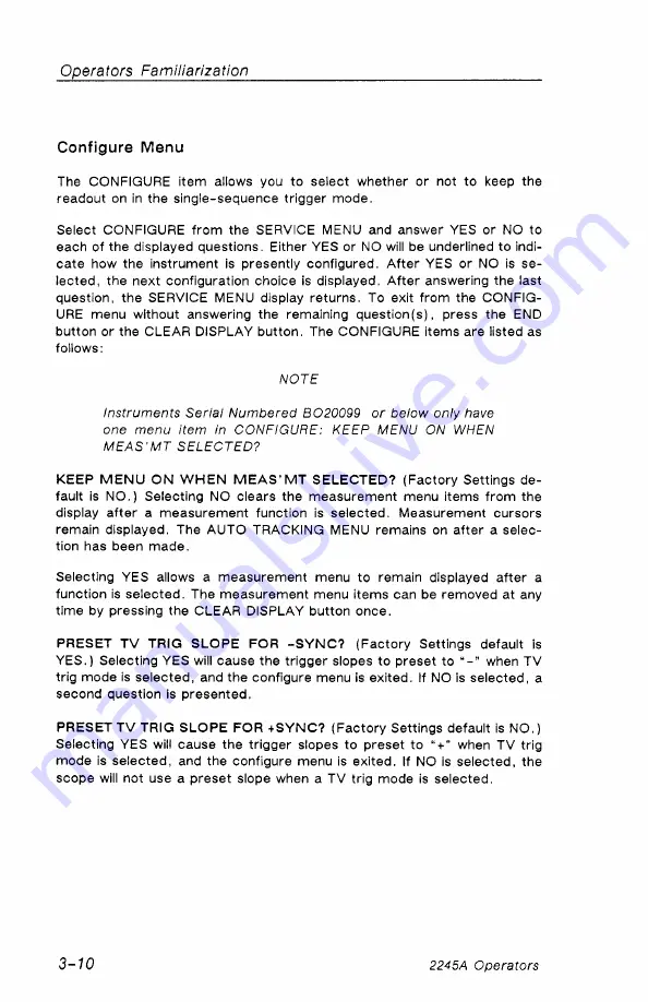 Tektronix 2245A Operator'S Manual Download Page 58