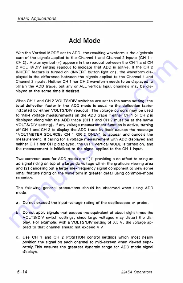 Tektronix 2245A Operator'S Manual Download Page 84