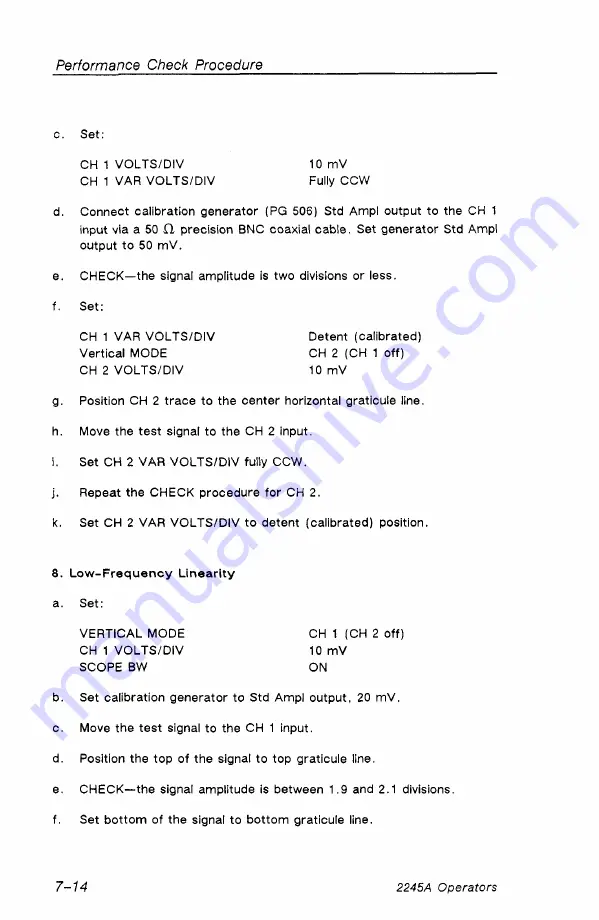 Tektronix 2245A Operator'S Manual Download Page 124