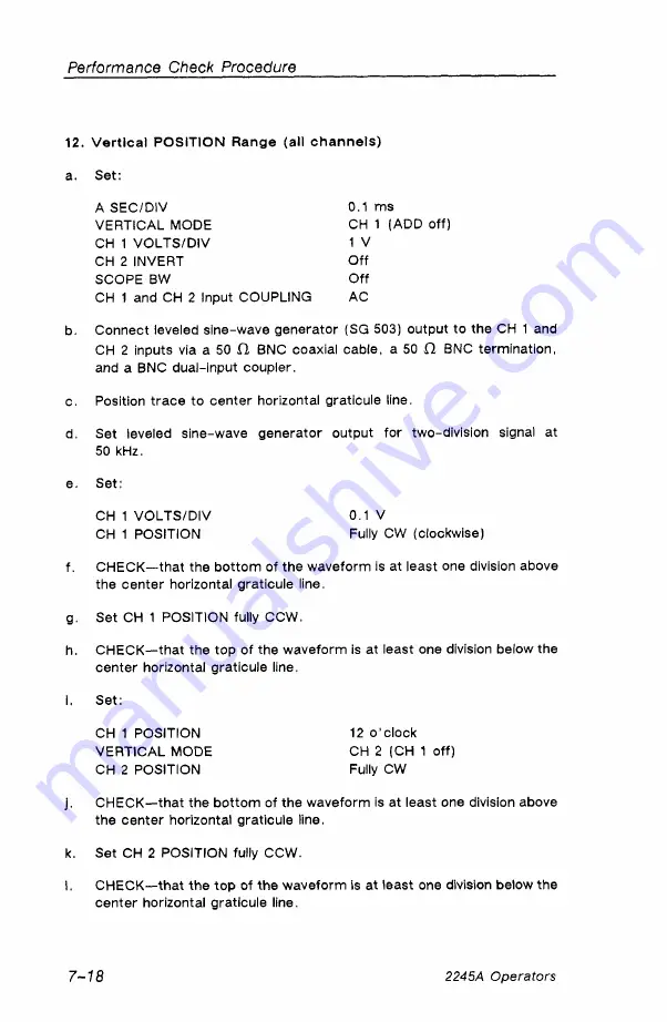 Tektronix 2245A Скачать руководство пользователя страница 128