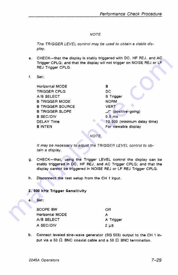 Tektronix 2245A Operator'S Manual Download Page 139