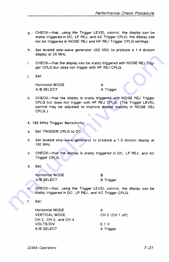 Tektronix 2245A Скачать руководство пользователя страница 141