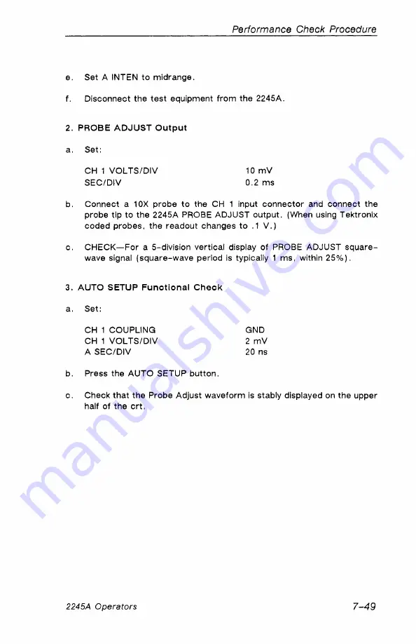 Tektronix 2245A Operator'S Manual Download Page 159