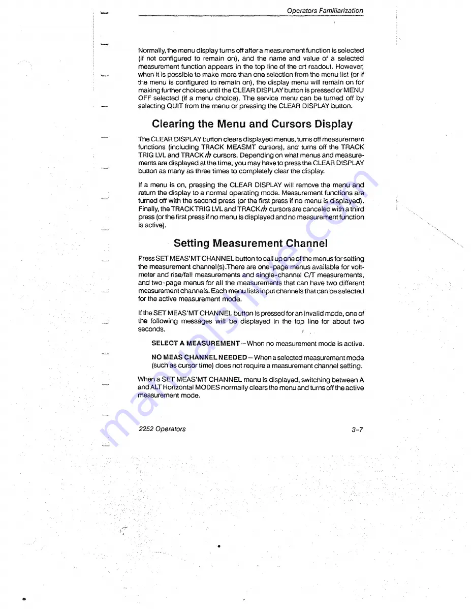 Tektronix 2252 Operator'S Manual Download Page 63