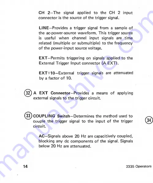 Tektronix 2335 Instruction Manual Download Page 26