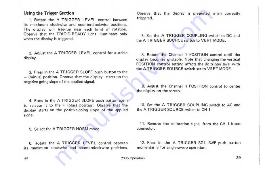 Tektronix 2335 Скачать руководство пользователя страница 42