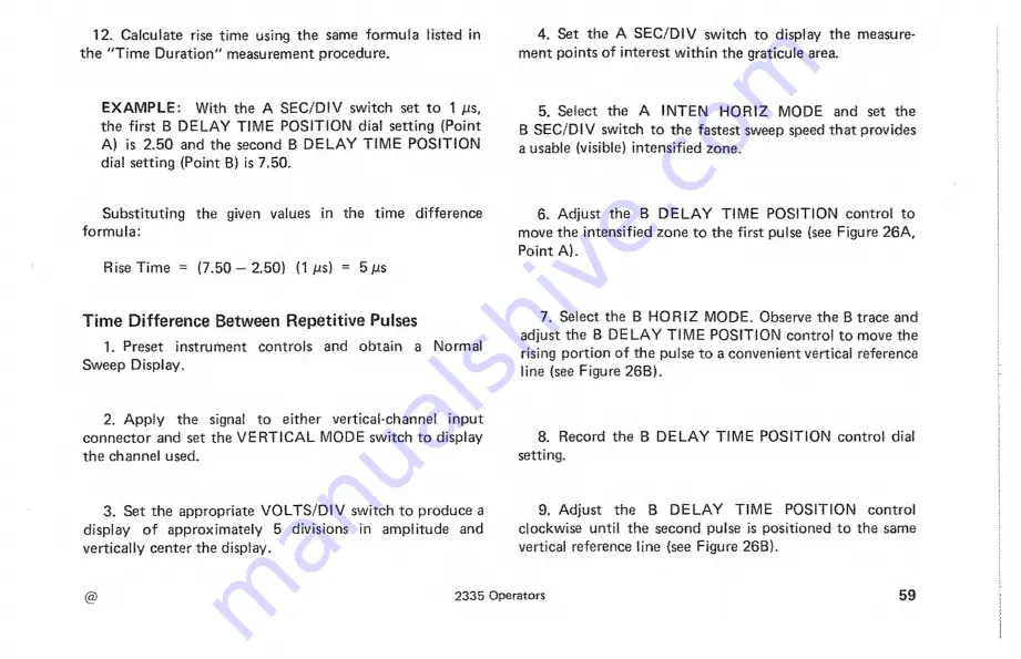 Tektronix 2335 Instruction Manual Download Page 73