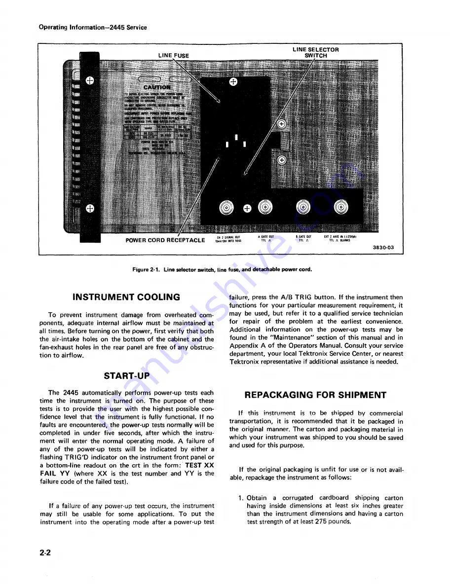 Tektronix 2445 Instruction Manual Download Page 24