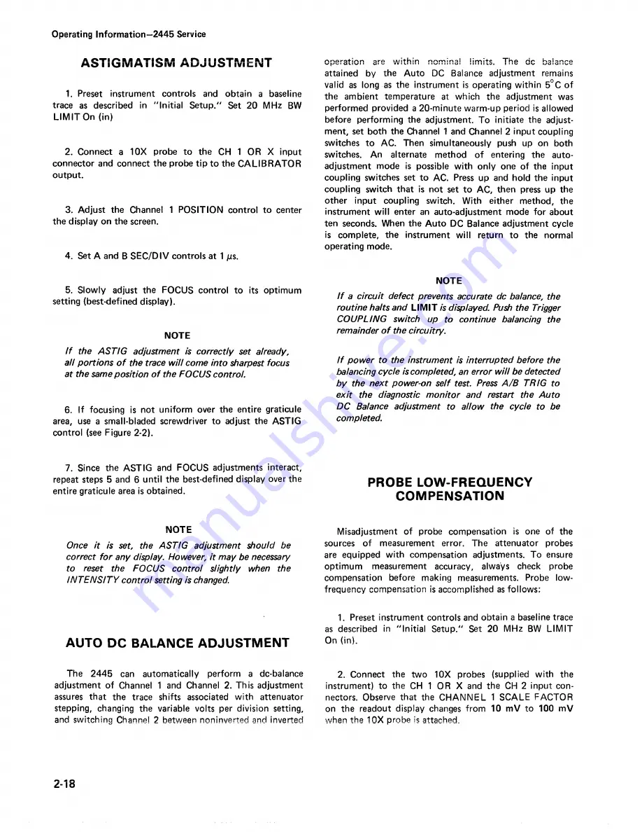 Tektronix 2445 Instruction Manual Download Page 40