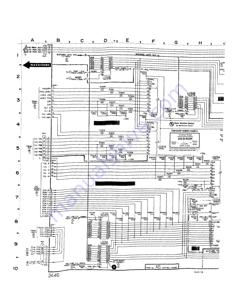 Tektronix 2445 Instruction Manual Download Page 222