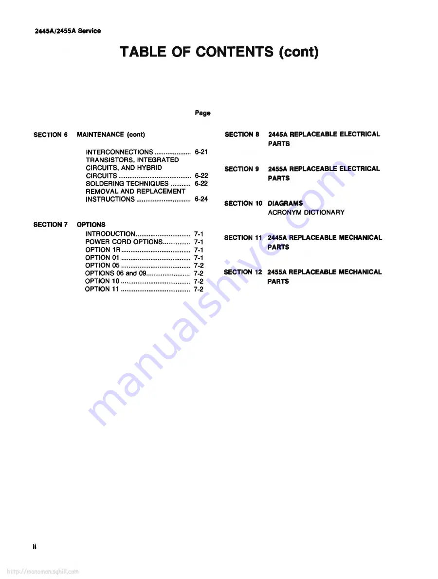 Tektronix 2445A Service Manual Download Page 4